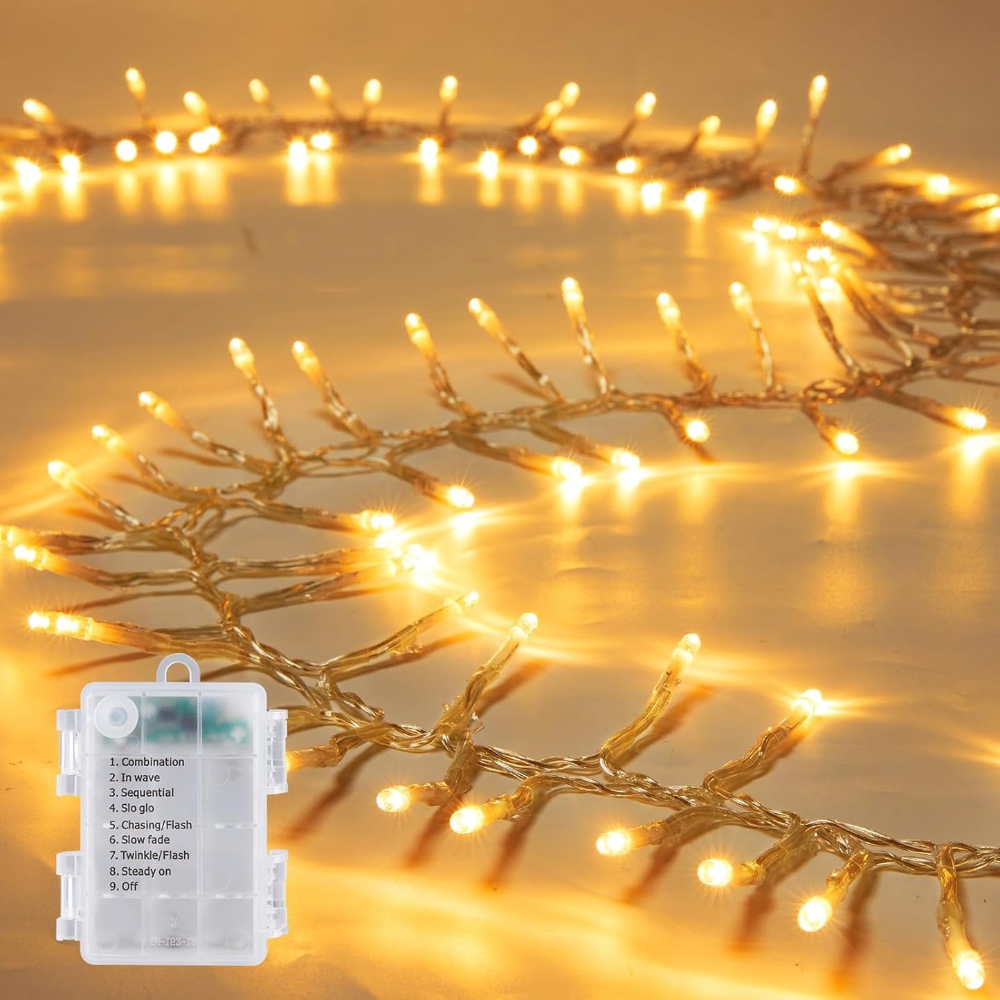 Battery Operated Christmas String Lights - 4FT, 60 LED