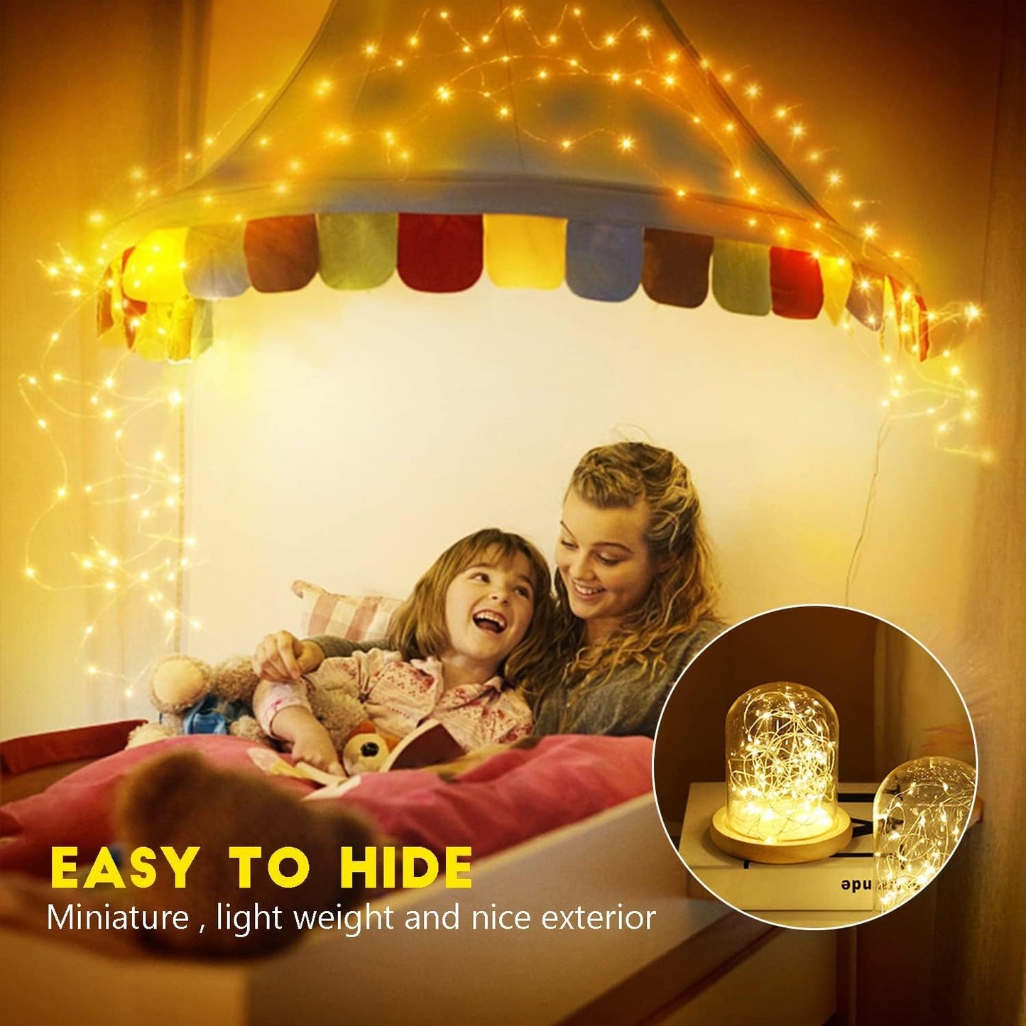 6 Pack Battery Operated Fairy Lights - 7ft, 20 LED Warm White