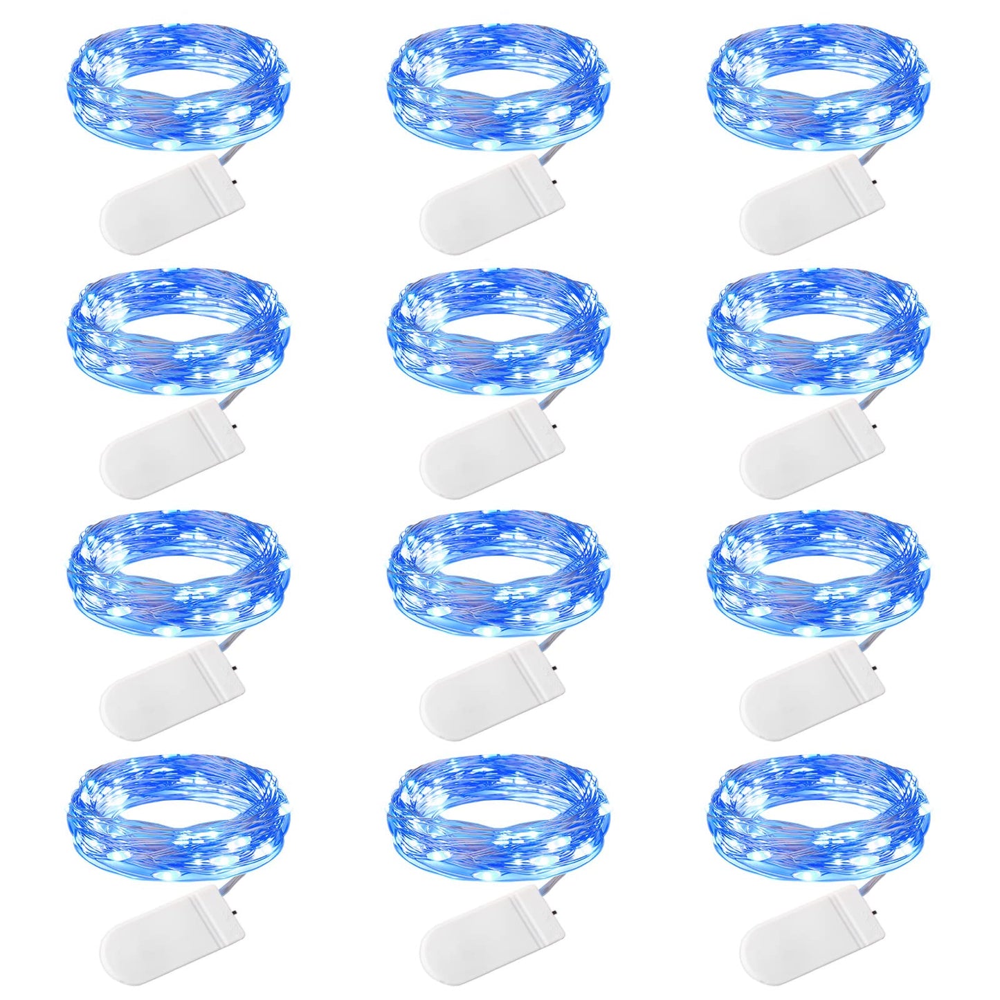 Silver Fairy Lights, CR2032 Battery Operated, 7 Feet 20 LED