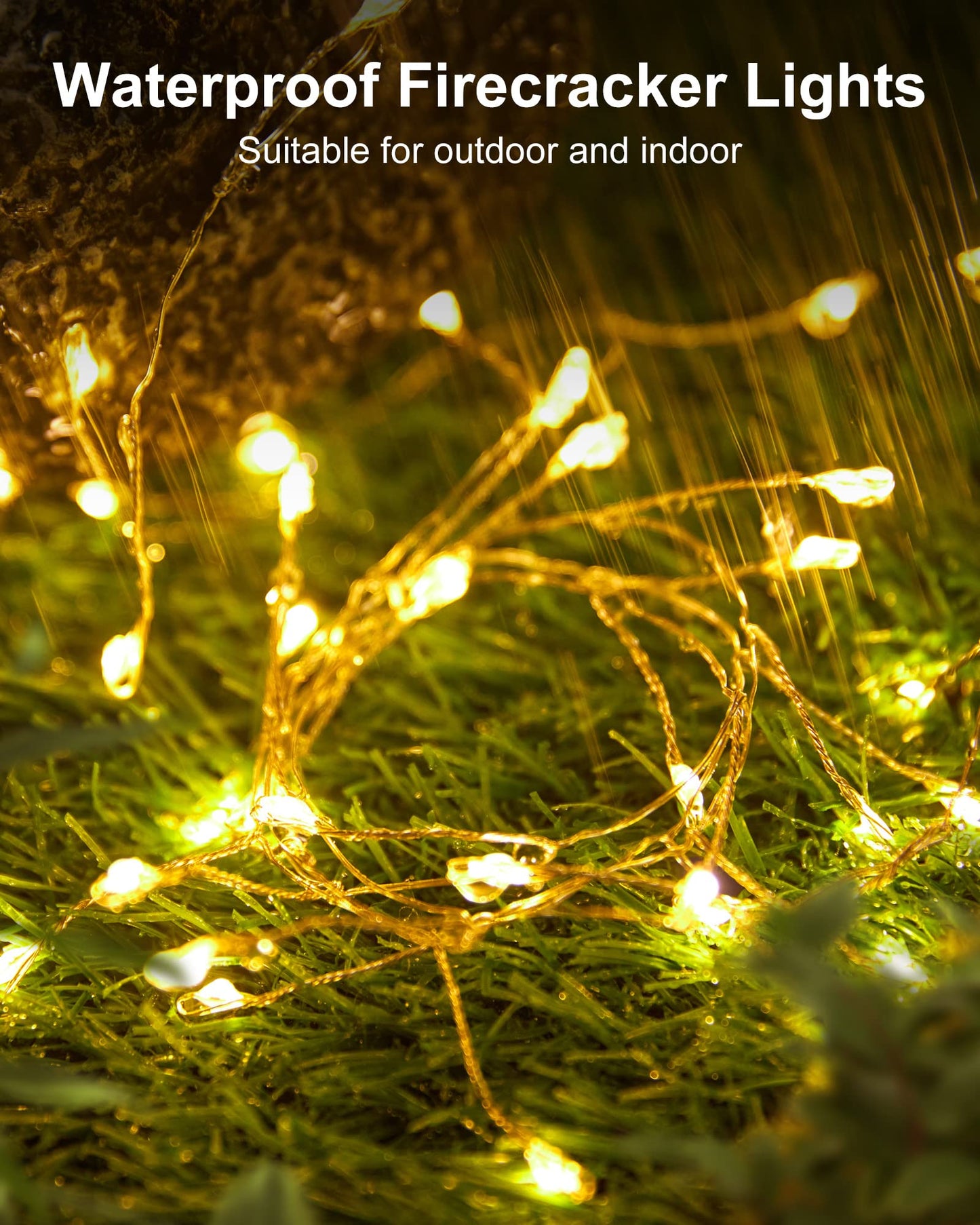 Cluster Lights on Silver Wire, AA Battery Operated