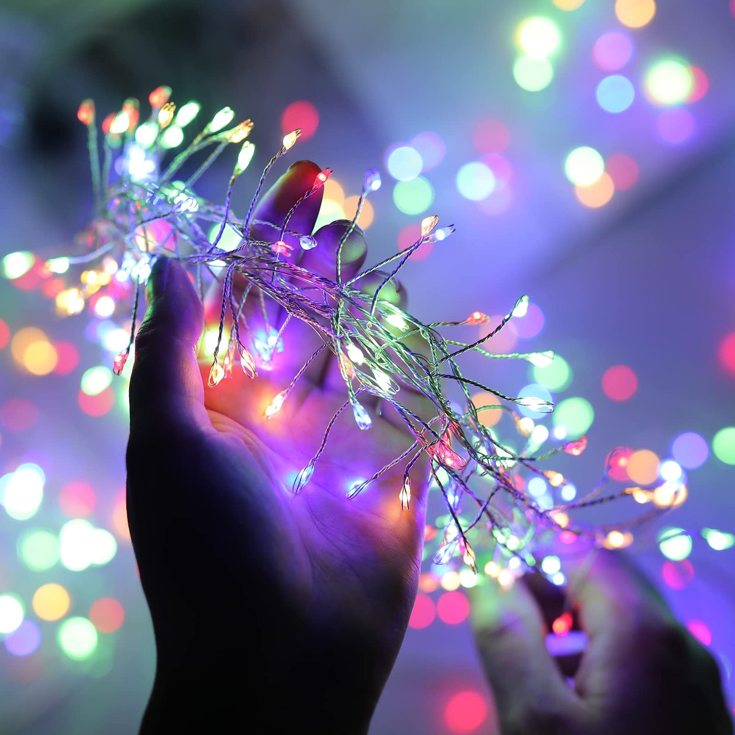 Cluster Lights with Remote, 8 Modes, Adapter