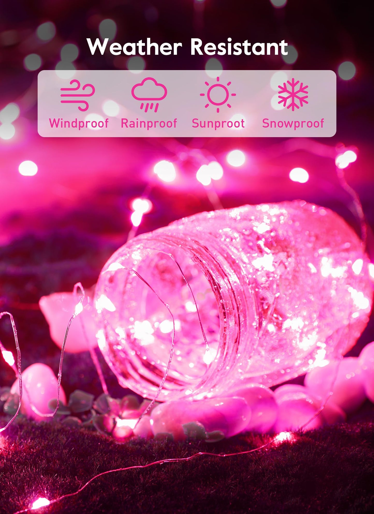 33ft USB Fairy Lights - Copper Wire, 100 LED, Remote Control