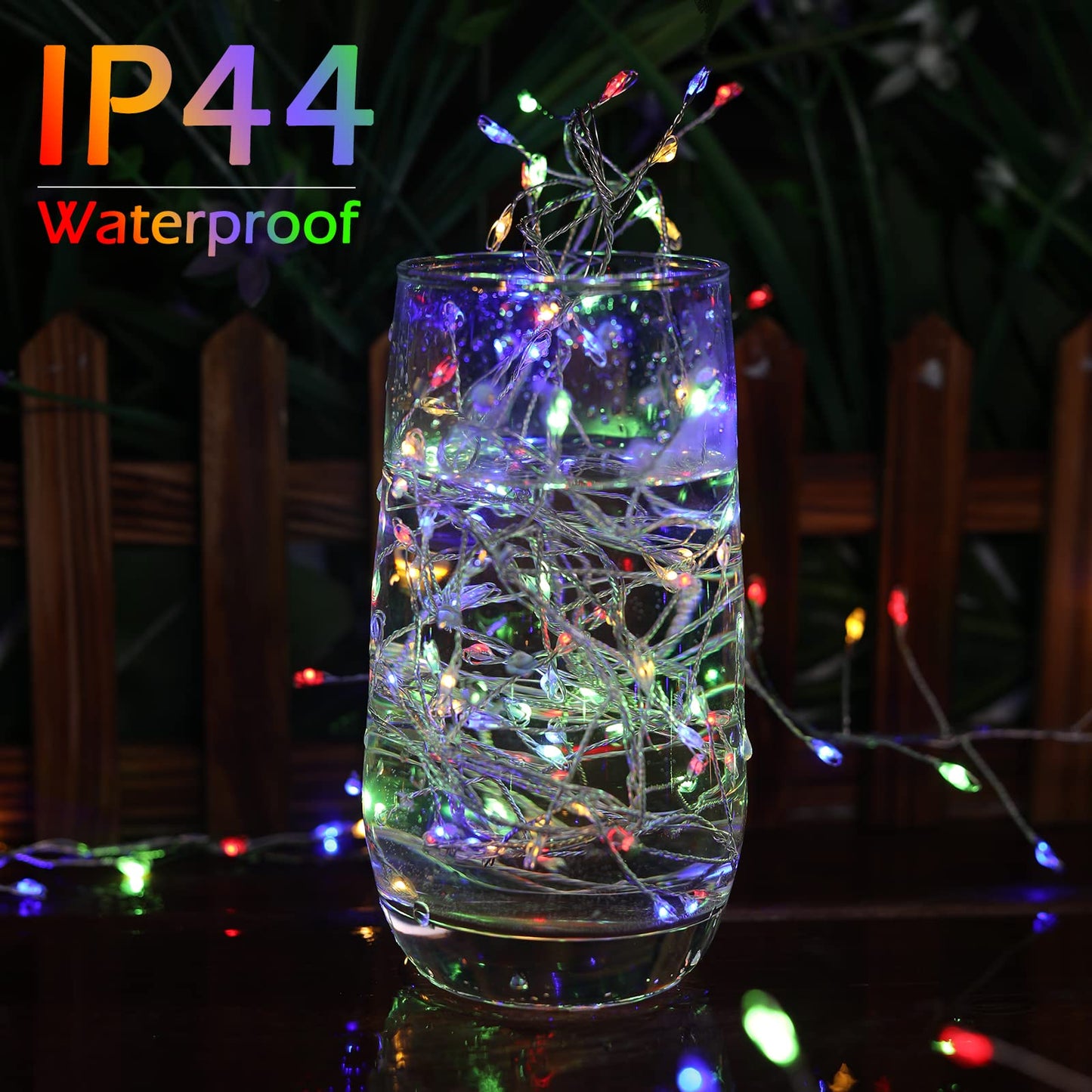 Cluster Lights with Remote, 8 Modes, Adapter