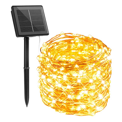 Solar String Lights, Copper Wire, Waterproof, Christmas