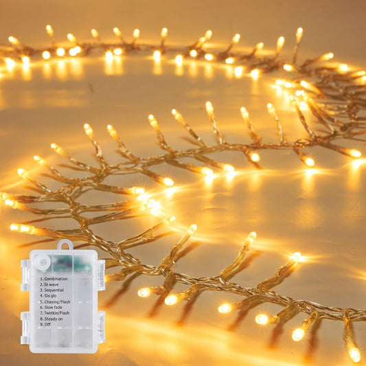 Battery Operated Christmas String Lights - 4FT, 60 LED
