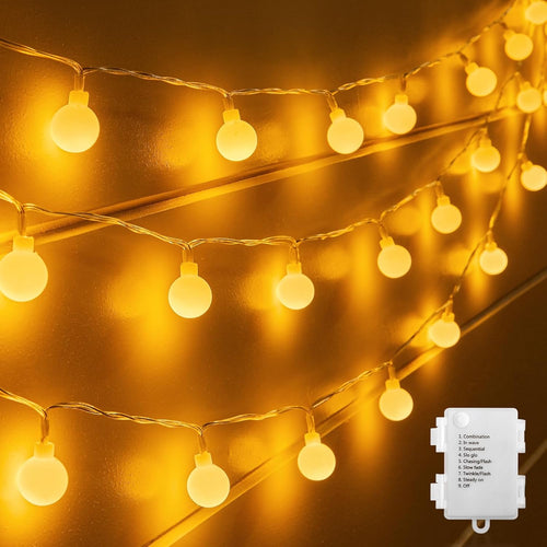 19.6ft 60 LED Globe Fairy Lights - Battery Operated