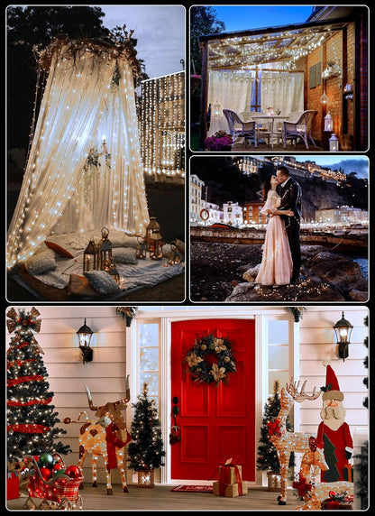 33FT 100LED Pure White Fairy Lights - Battery Operated, Waterproof, Remote Control