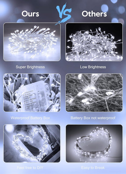 Battery Operated Fairy Lights - 5ft 60 LEDs, Remote