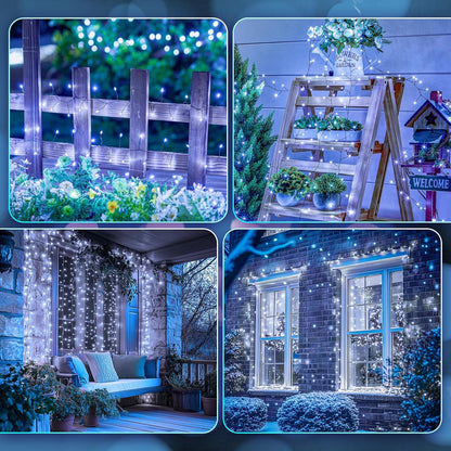 Battery Operated Fairy Lights - 10FT, 120LED, Green Wire