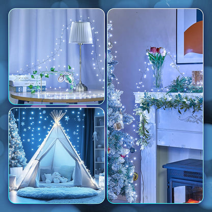 Battery Operated Fairy Lights - 10FT, 120LED, Green Wire