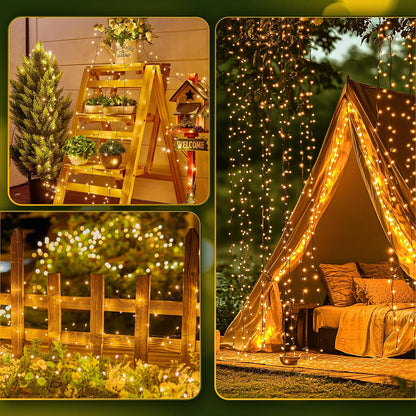 Battery Operated Fairy Lights - 10FT, 120LED, Green Wire