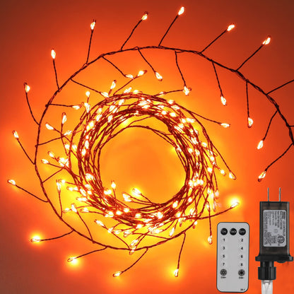 Cluster Lights with Remote, 8 Modes, Adapter