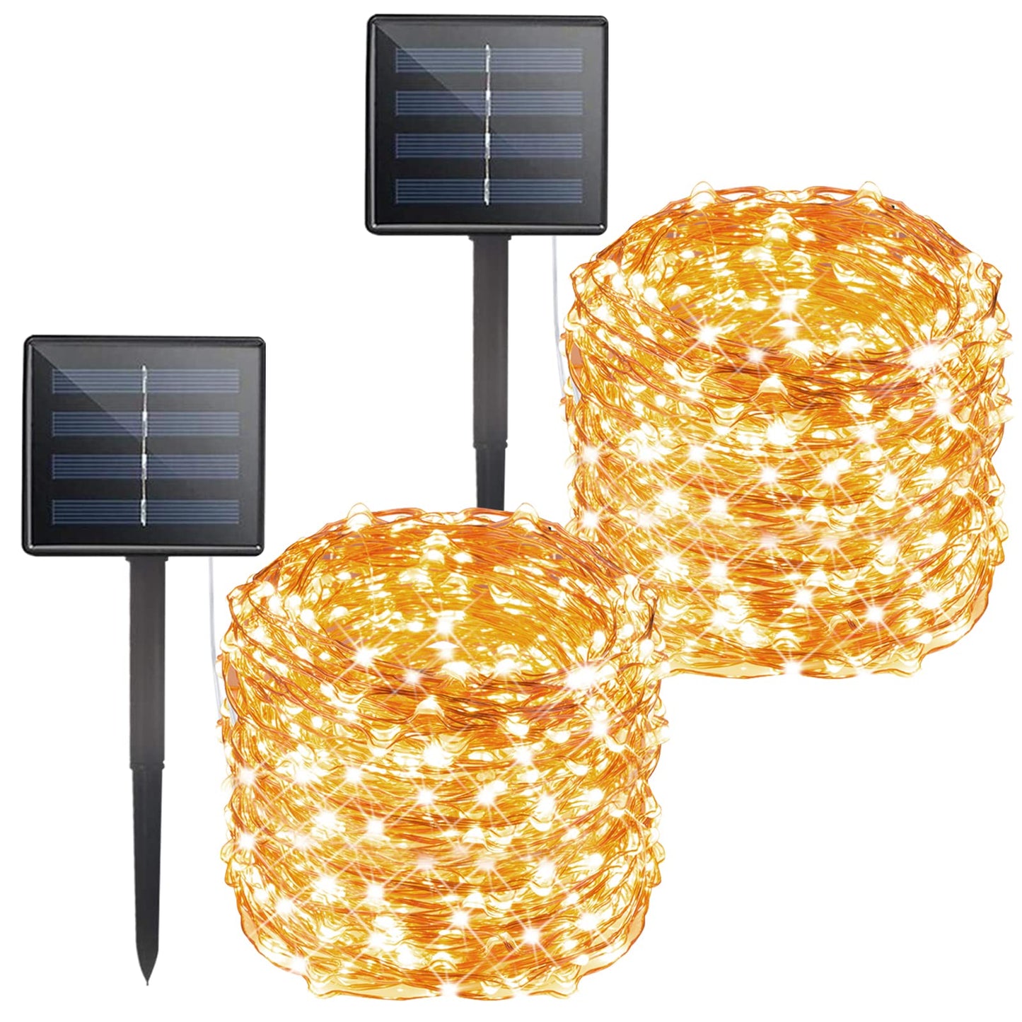 Solar String Lights, Copper Wire, Waterproof, Christmas