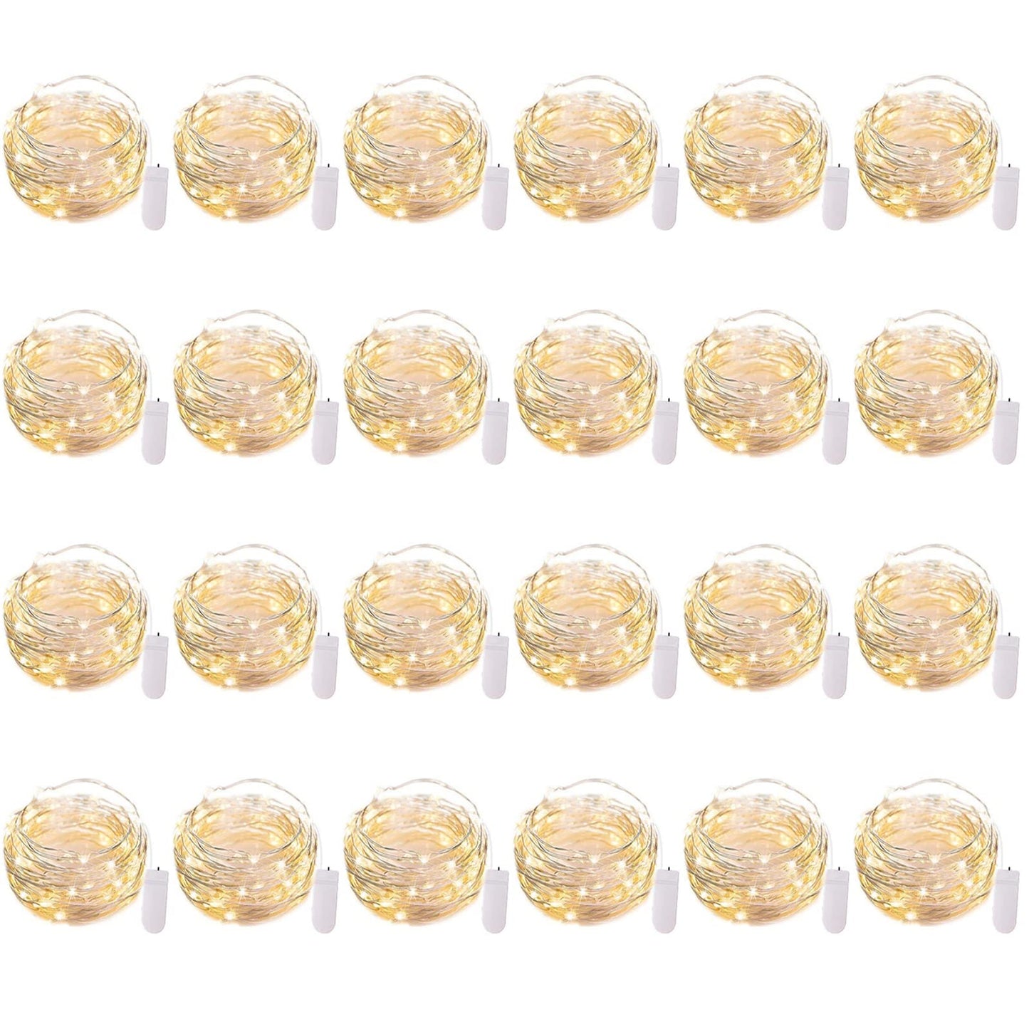 Silver Fairy Lights, CR2032 Battery Operated, 7 Feet 20 LED