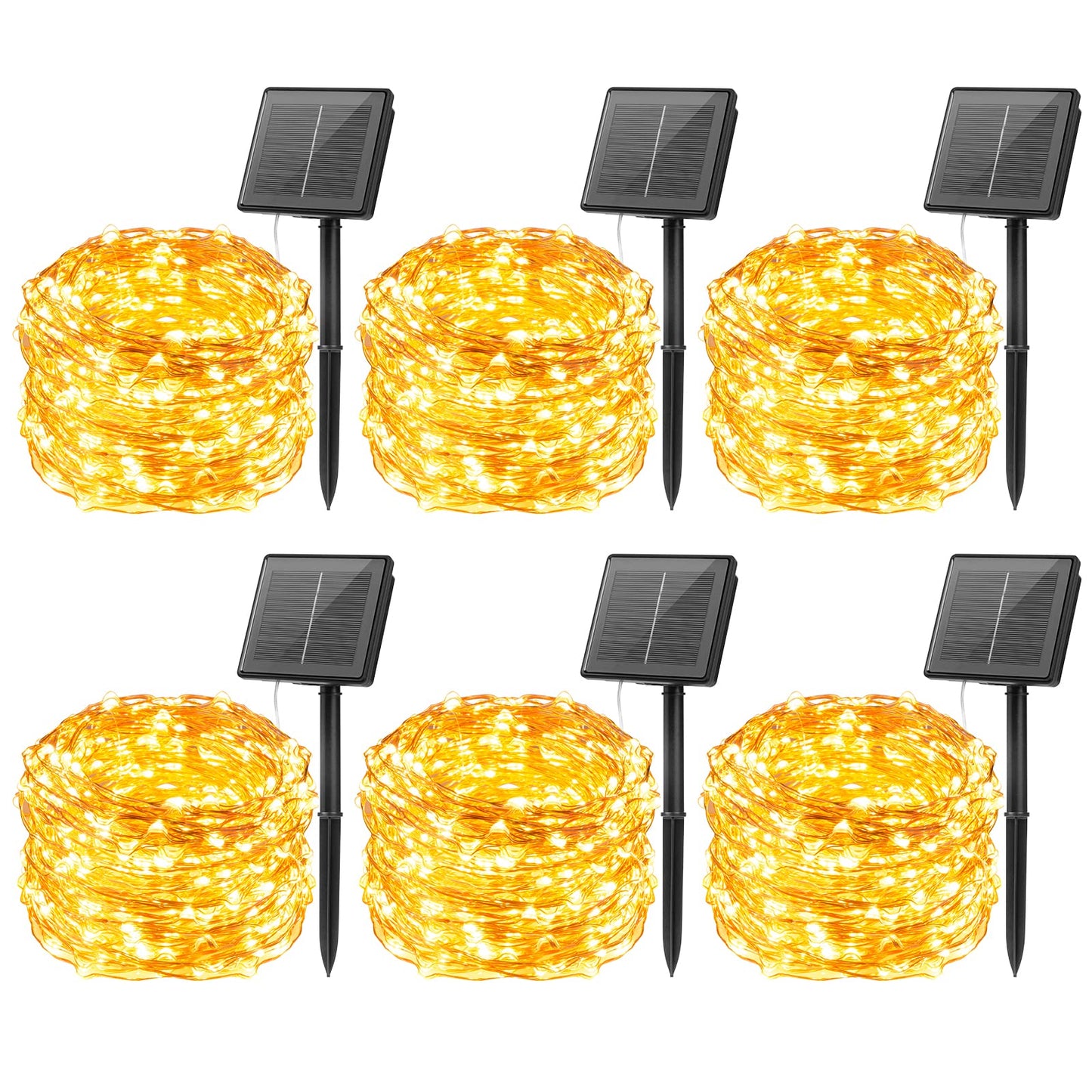 Solar String Lights, Copper Wire, Waterproof, Christmas