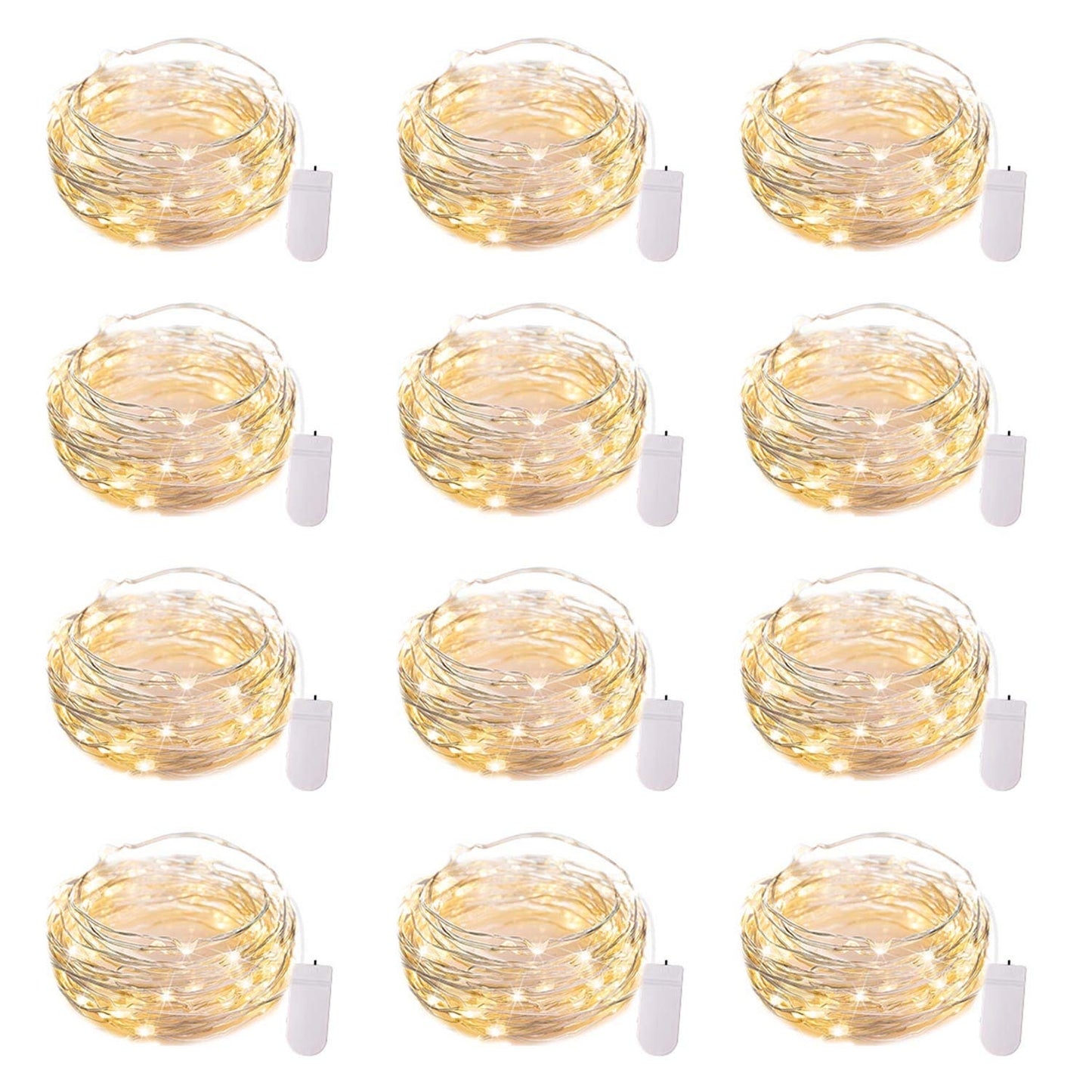 Silver Fairy Lights, CR2032 Battery Operated, 7 Feet 20 LED