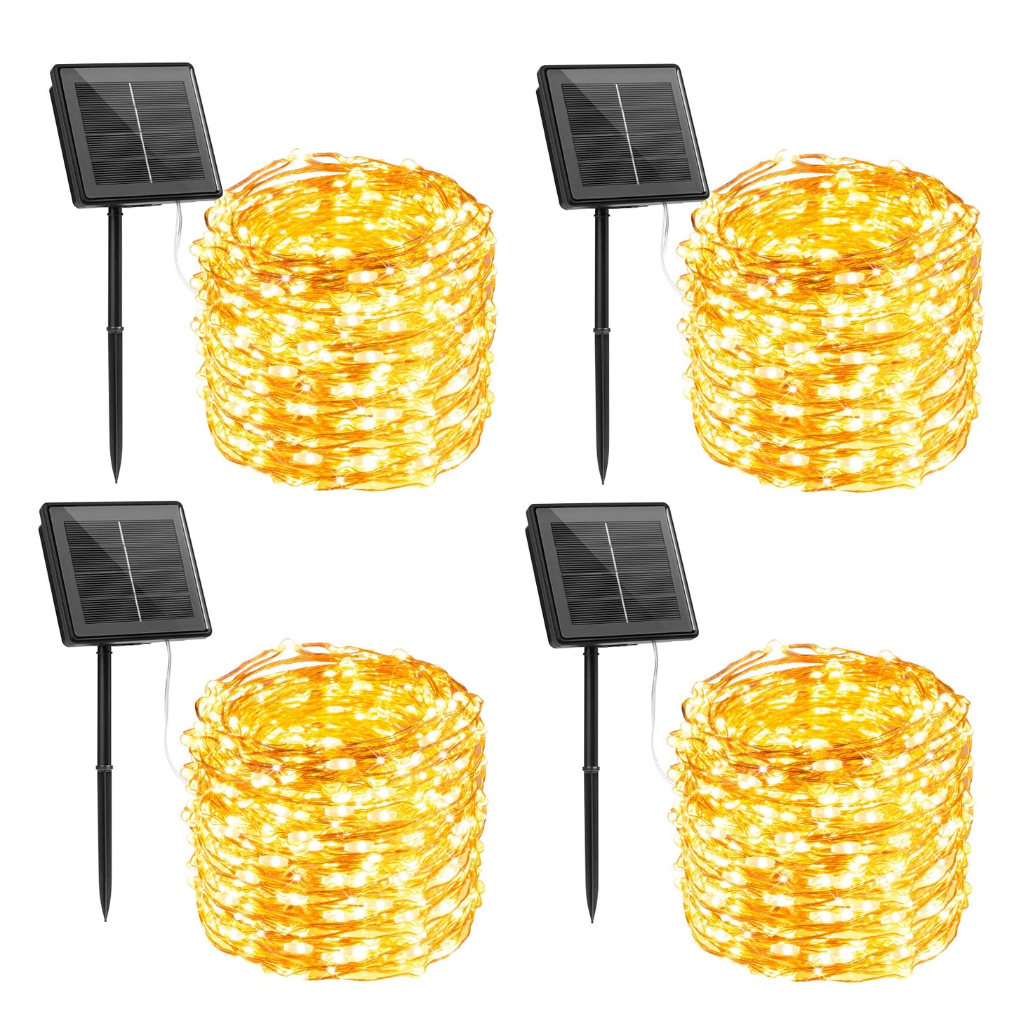 Solar String Lights, Copper Wire, Waterproof, Christmas