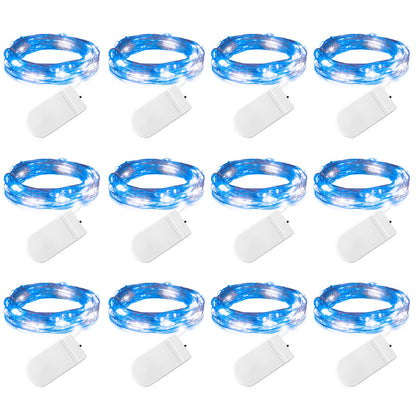 Silver Fairy Lights, CR2032 Battery Operated, 7 Feet 20 LED