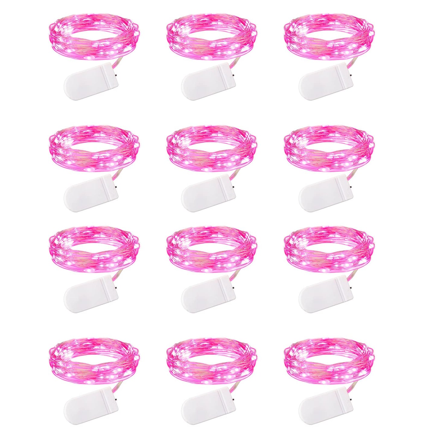 Silver Fairy Lights, CR2032 Battery Operated, 7 Feet 20 LED