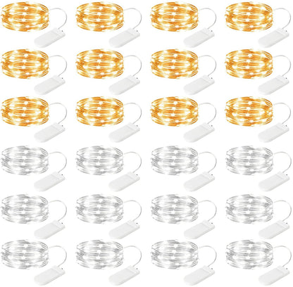 Silver Fairy Lights, CR2032 Battery Operated, 7 Feet 20 LED