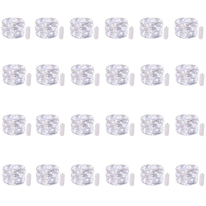 Silver Fairy Lights, CR2032 Battery Operated, 7 Feet 20 LED