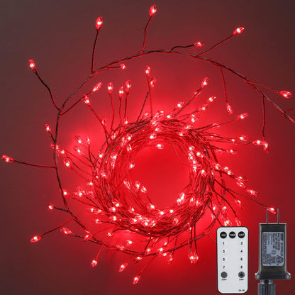 Cluster Lights with Remote, 8 Modes, Adapter