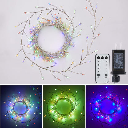 Cluster Lights with Remote, 8 Modes, Adapter