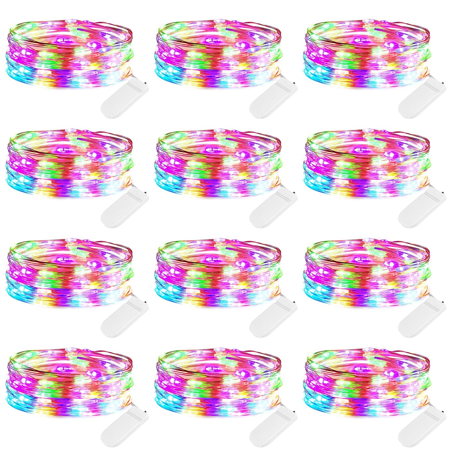 Silver Fairy Lights, CR2032 Battery Operated, 7 Feet 20 LED