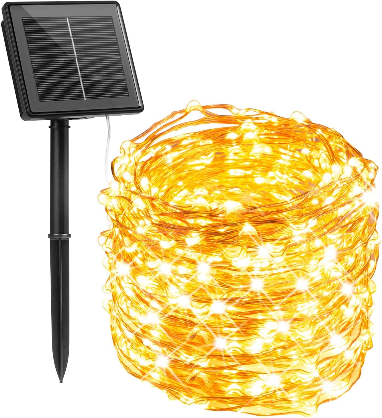 Solar String Lights, Copper Wire, Waterproof, Christmas