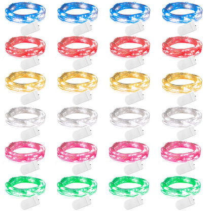 Silver Fairy Lights, CR2032 Battery Operated, 7 Feet 20 LED