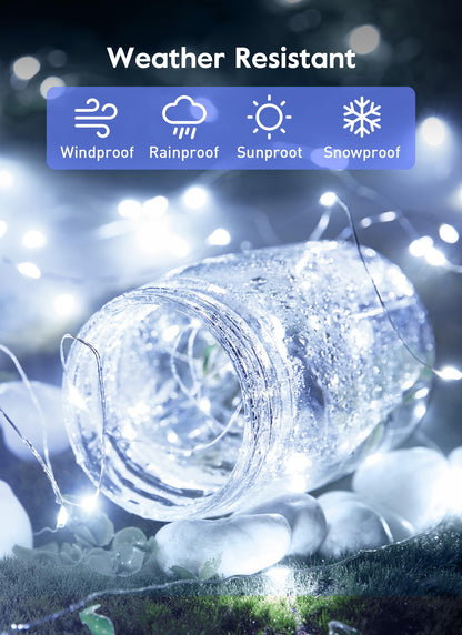 33ft USB Fairy Lights - Copper Wire, 100 LED, Remote Control