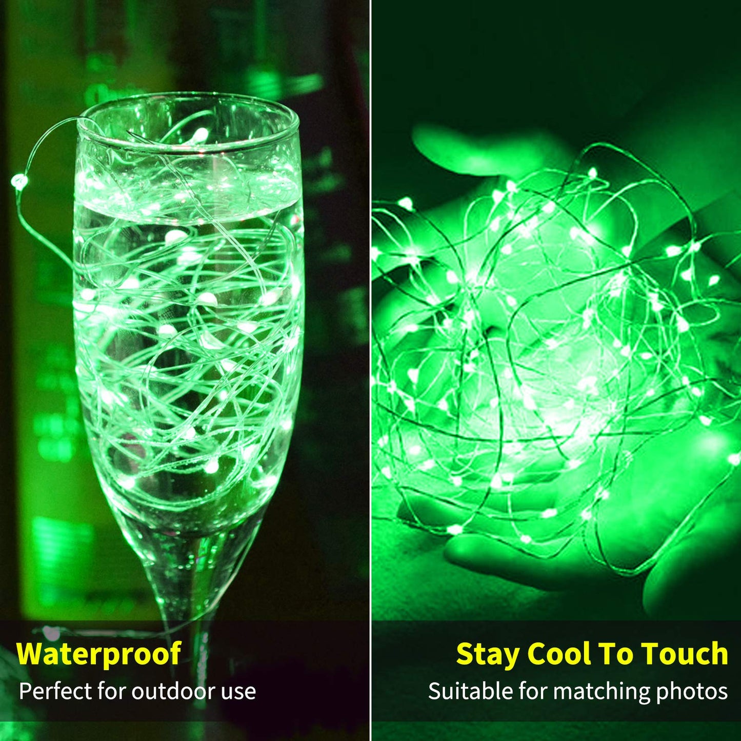 Silver Fairy Lights, CR2032 Battery Operated, 7 Feet 20 LED