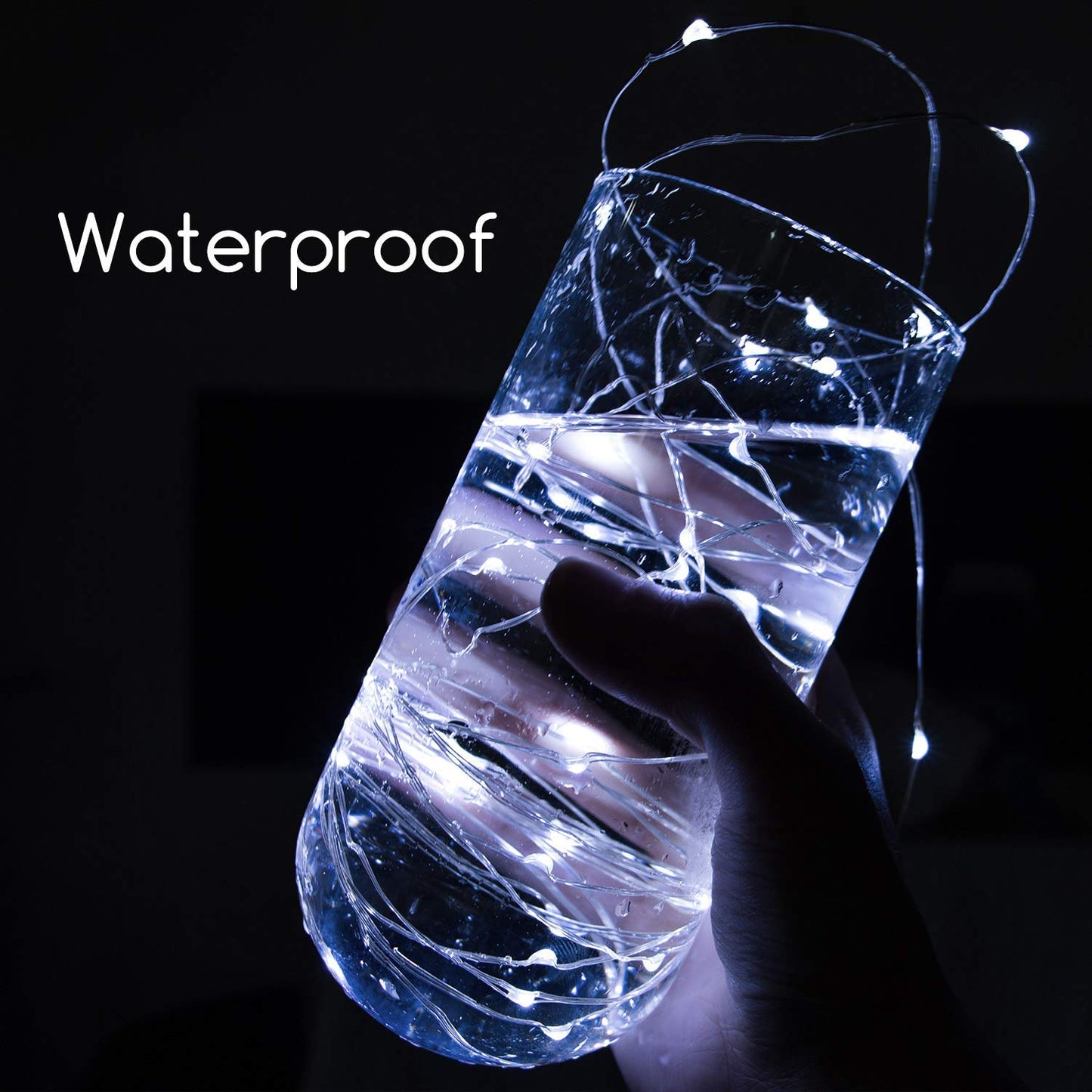 Silver Fairy Lights with Remote, USB/Adapter Powered, 8 Modes