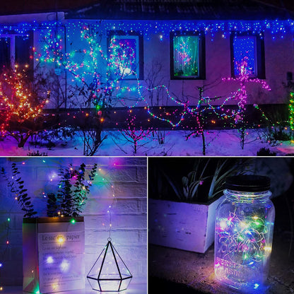Solar String Lights, Copper Wire, Waterproof, Christmas