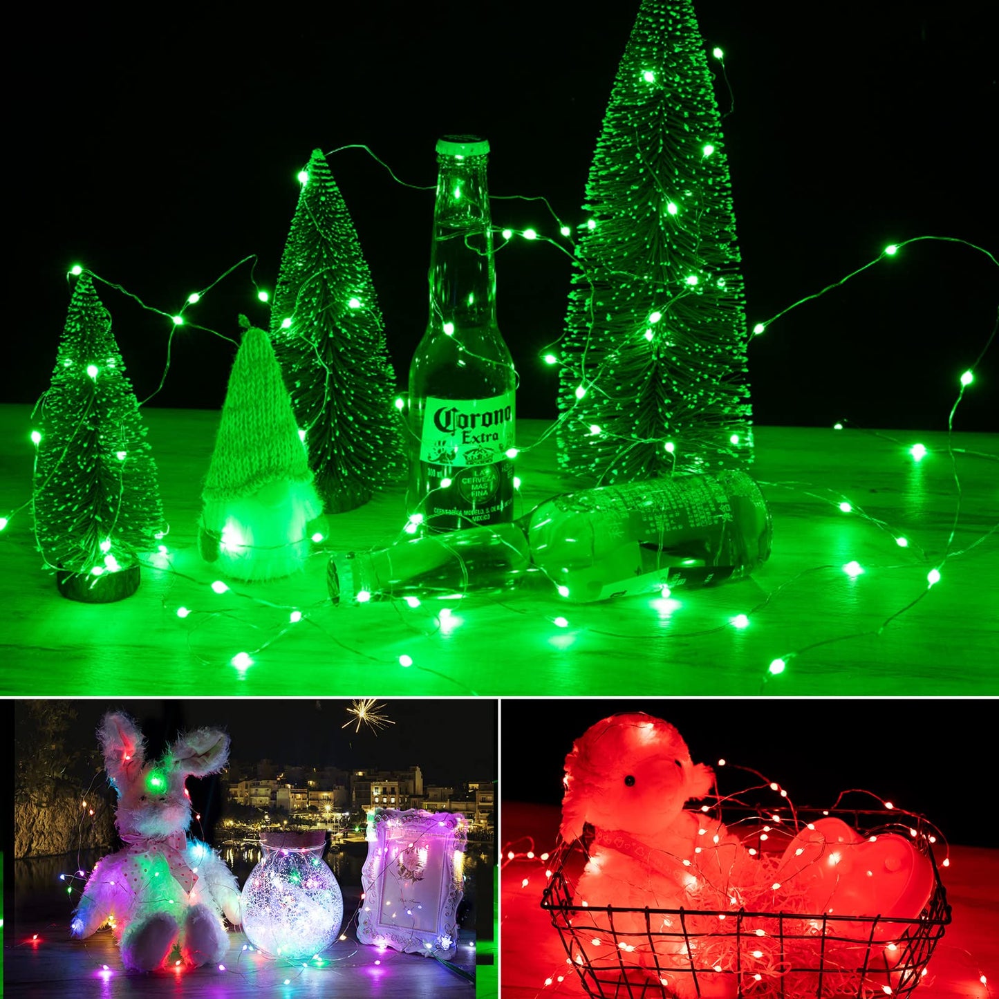 Silver Fairy Lights, CR2032 Battery Operated, 7 Feet 20 LED