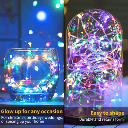 Silver Fairy Lights, CR2032 Battery Operated, 7 Feet 20 LED