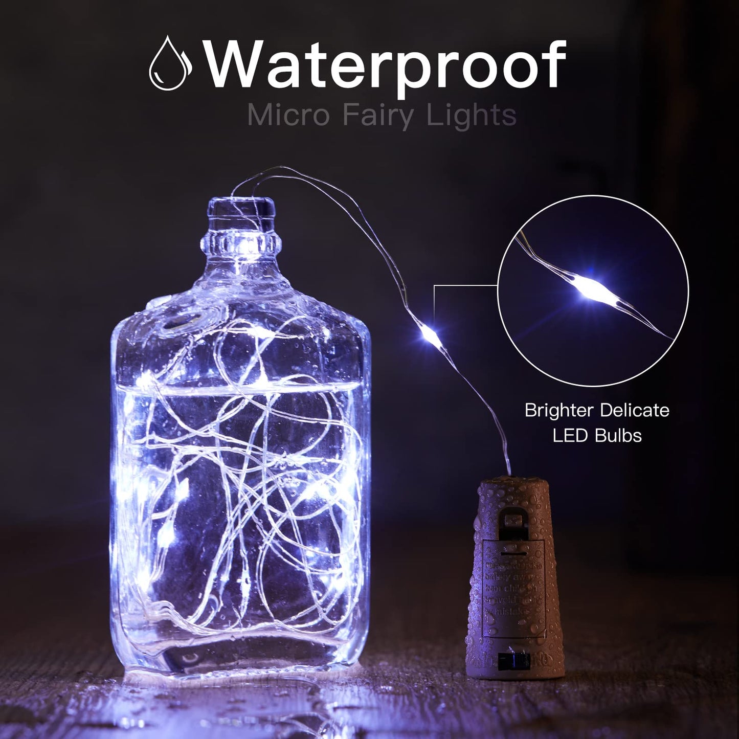 Wine Bottle Cork Fairy Lights, Battery Operated