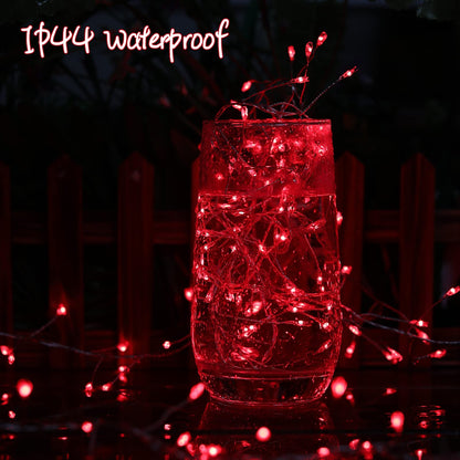 Cluster Lights with Remote, 8 Modes, Adapter