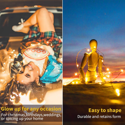 Solar String Lights, Copper Wire, Waterproof, Christmas