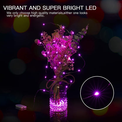 Silver Fairy Lights, CR2032 Battery Operated, 7 Feet 20 LED