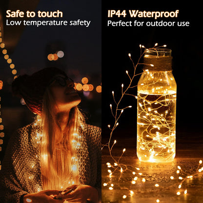 Cluster Lights on Copper Wire with Adapter