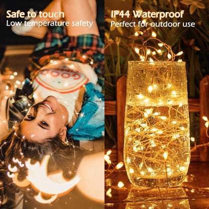 Cluster Lights on Copper Wire with Adapter