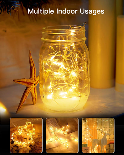 Solar String Lights, Copper Wire, Waterproof, Christmas