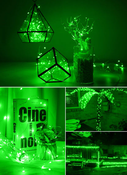 33ft USB Fairy Lights - Copper Wire, 100 LED, Remote Control