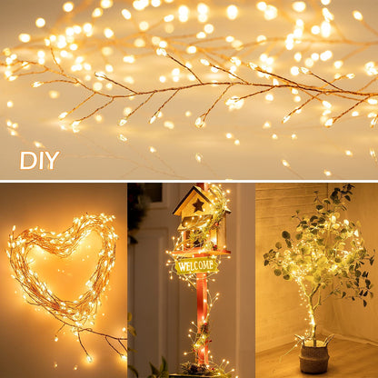 Cluster Lights on Copper Wire with Adapter