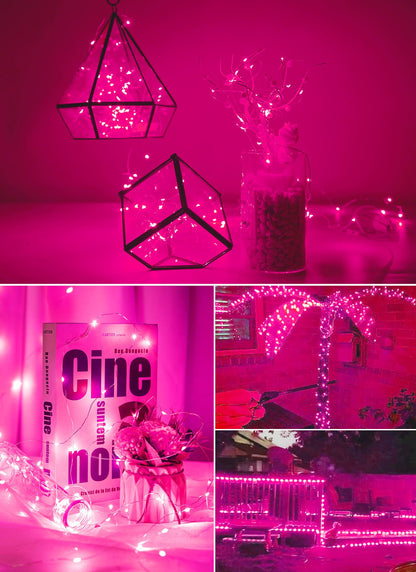 33ft USB Fairy Lights - Copper Wire, 100 LED, Remote Control