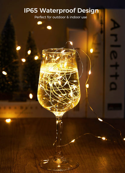 Silver Fairy Lights, CR2032 Battery Operated, 7 Feet 20 LED