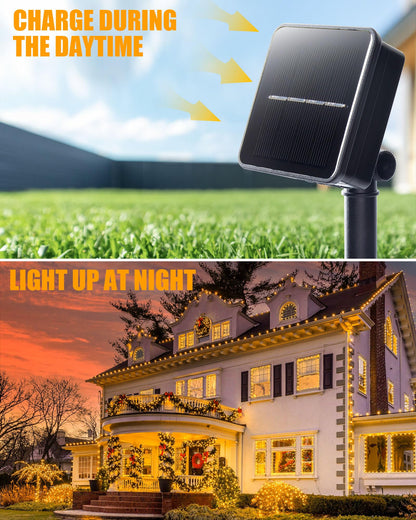 Solar String Lights, Copper Wire, Waterproof, Christmas