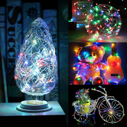 Silver Fairy Lights, CR2032 Battery Operated, 7 Feet 20 LED