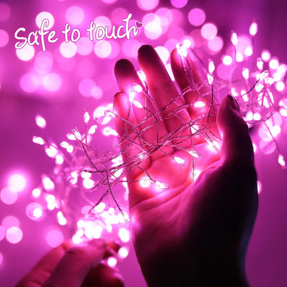 Cluster Lights with Remote, 8 Modes, Adapter